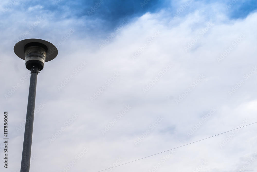 Street lamp, lamppost with blue sky 