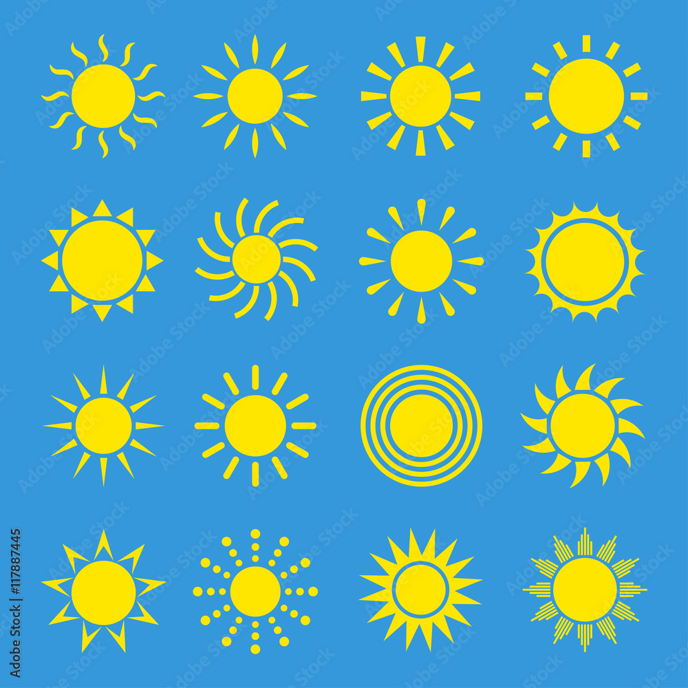 Sun vector set Sun vector set