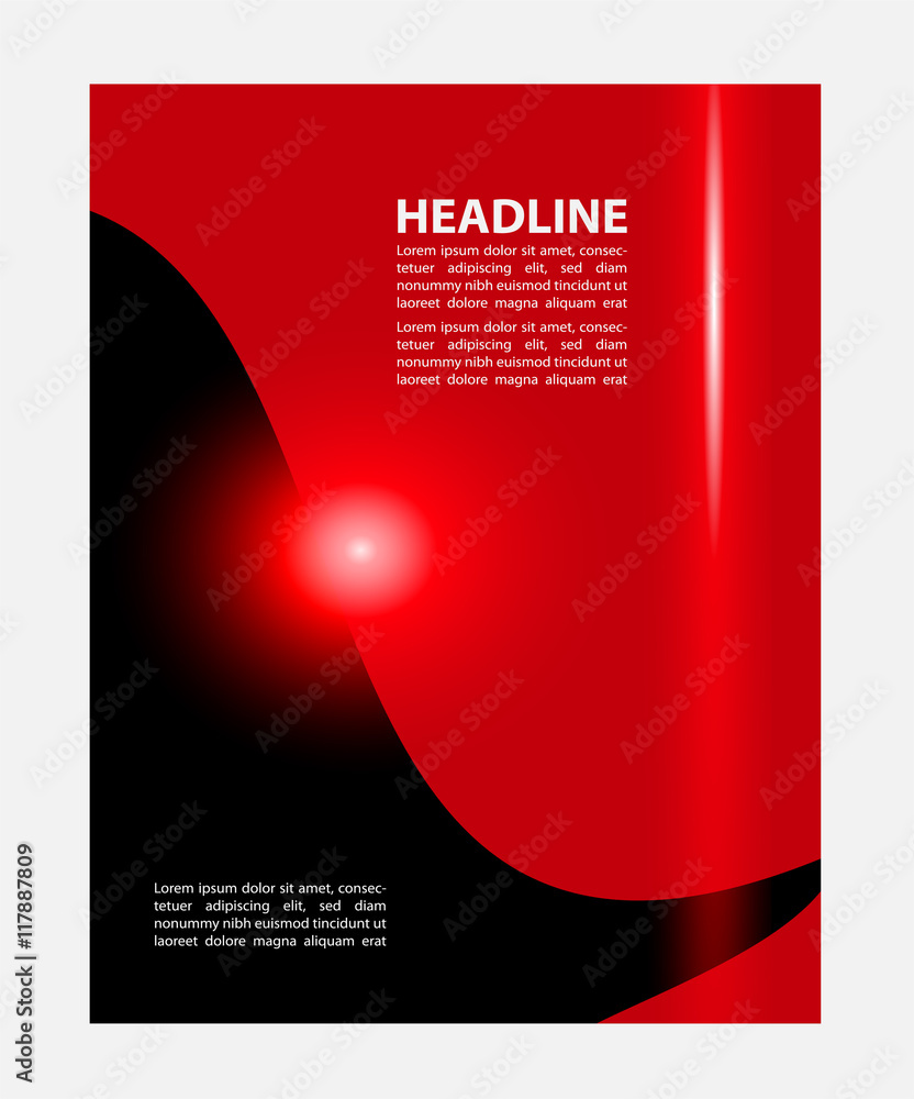 Fototapeta premium Abstract flyer or cover design with halftone effect/vector illustration 