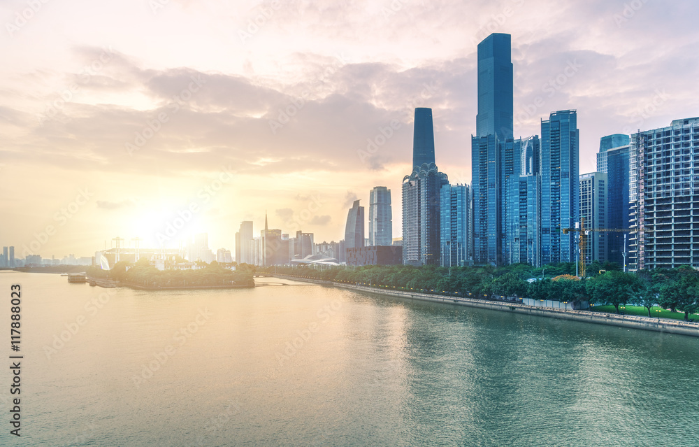 panoramic view of Guangzhou,China panoramic view of Guangzhou,China