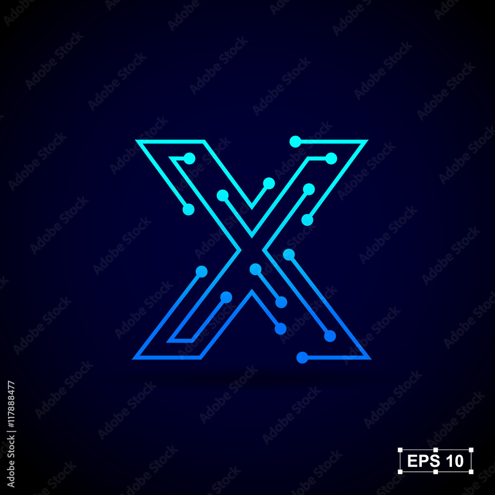 Letter X logo design template,Technology abstract dot connection cross vector logo icon circle logotype Letter X logo design template,Technology abstract dot connection cross vector logo icon circle logotype