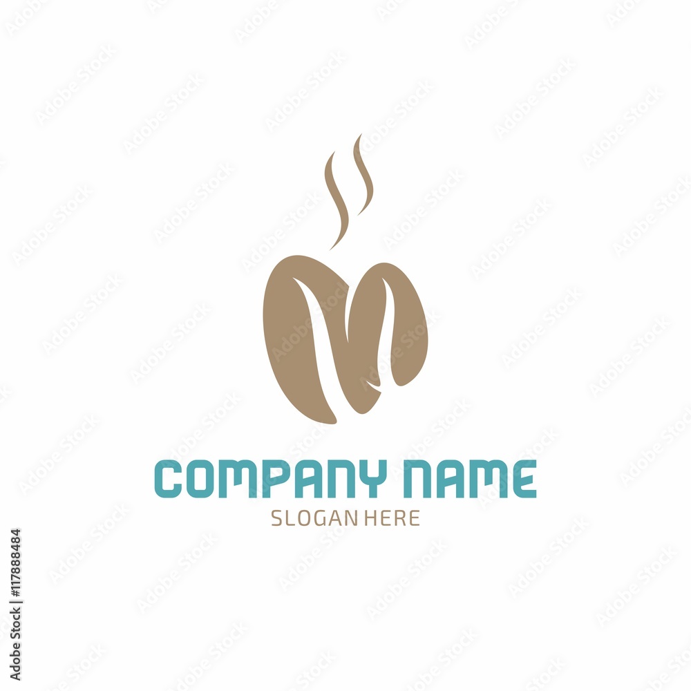 Obraz premium Coffee Cafe Tea Shop Logo Vector