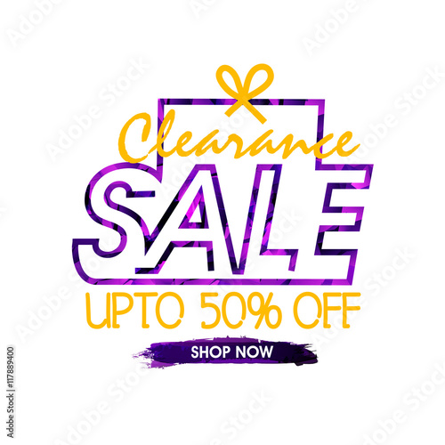 Sale Poster or Banner. Flat 50% Off.