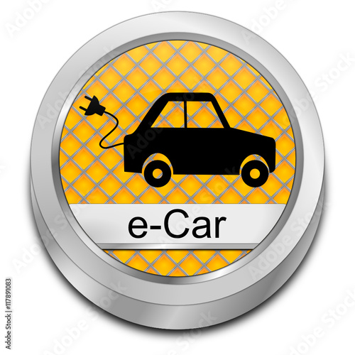 e-Car Button - 3D illustration