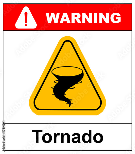 Warning tornado sign