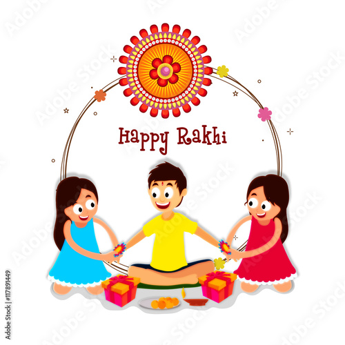 Cute Brother and Sisters for Raksha Bandhan.