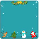 Cute Christmas symbol empty board vector