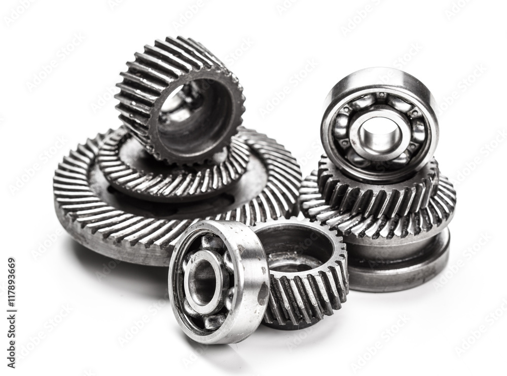 Gear metal wheels, isolated on white background Gear metal wheels, isolated on white background