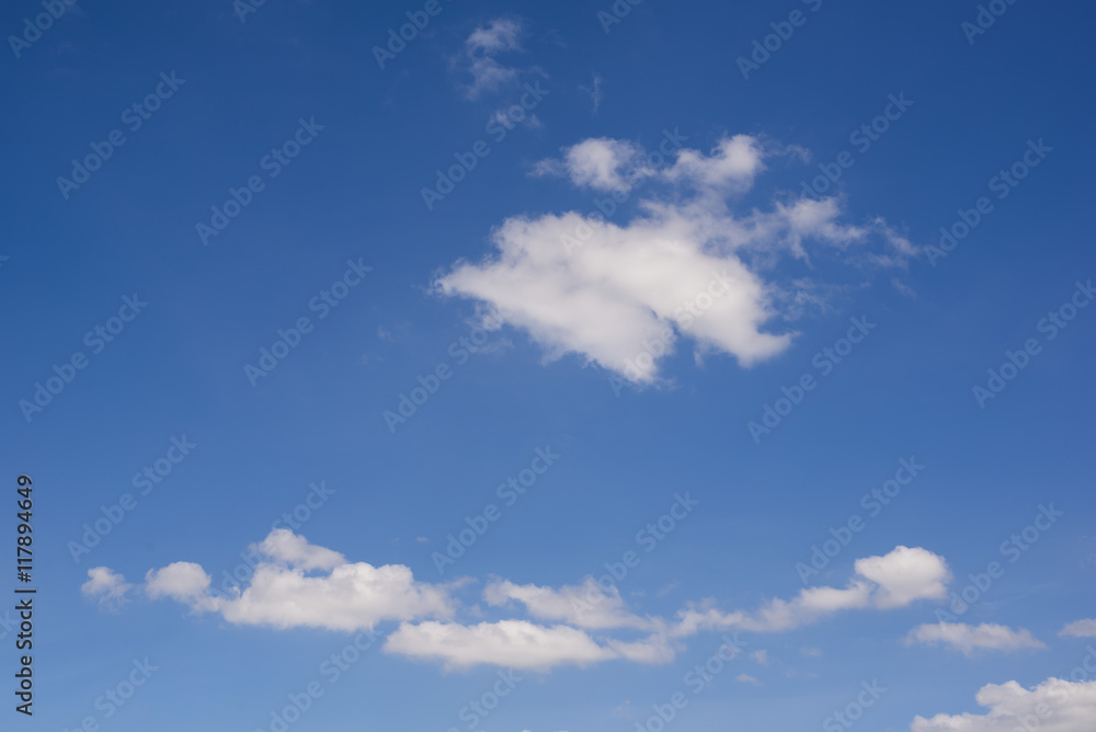 Clouds in a bright summer sky