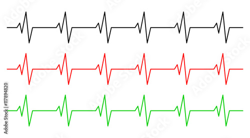 heart rhythm, ecg line vector symbol icon design. Beautiful illustration isolated on white background photo