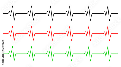 heart rhythm, ecg line vector symbol icon design. Beautiful illustration isolated on white background