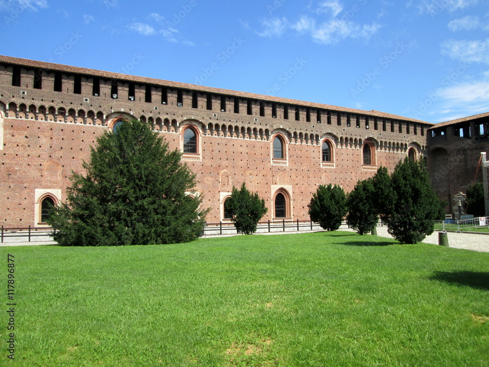 Visita al Castello Sforzesco, Milano,Italia