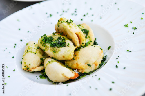 Bread stuffed with spicy pork sausage