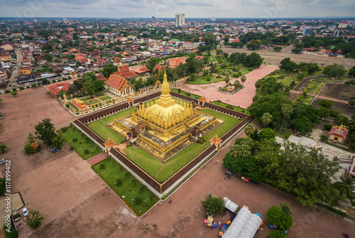 Wat Phra That Luang, Vientiane, Lao PDR photo