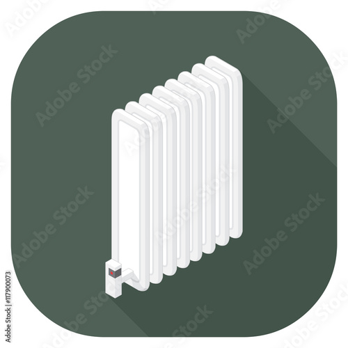 Vector Household heating appliance icon.
Radiator.