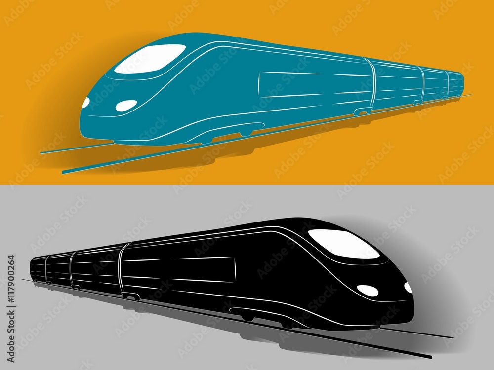 silhouette of train. vector drawing silhouette of train. vector drawing