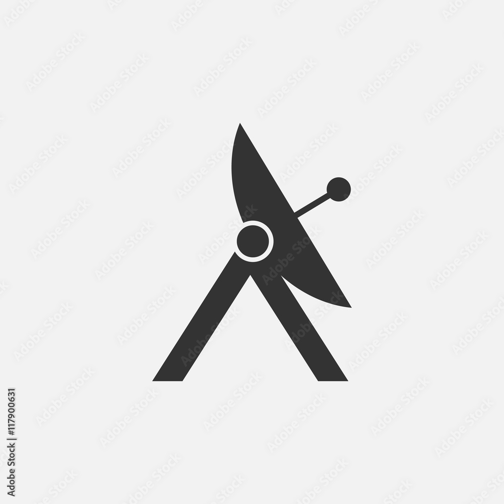 Satellite dish icon. Vector illustration Satellite dish icon. Vector illustration