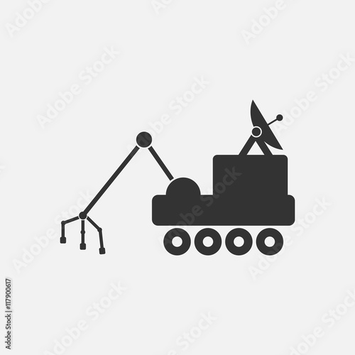Mars rover icon. Vector illustration
