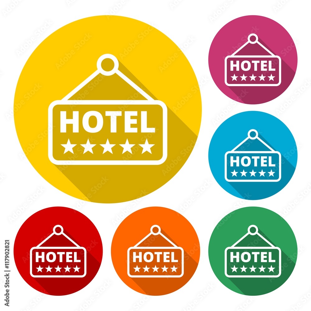 Hotel Signboard Vector Icon Hotel Signboard Vector Icon