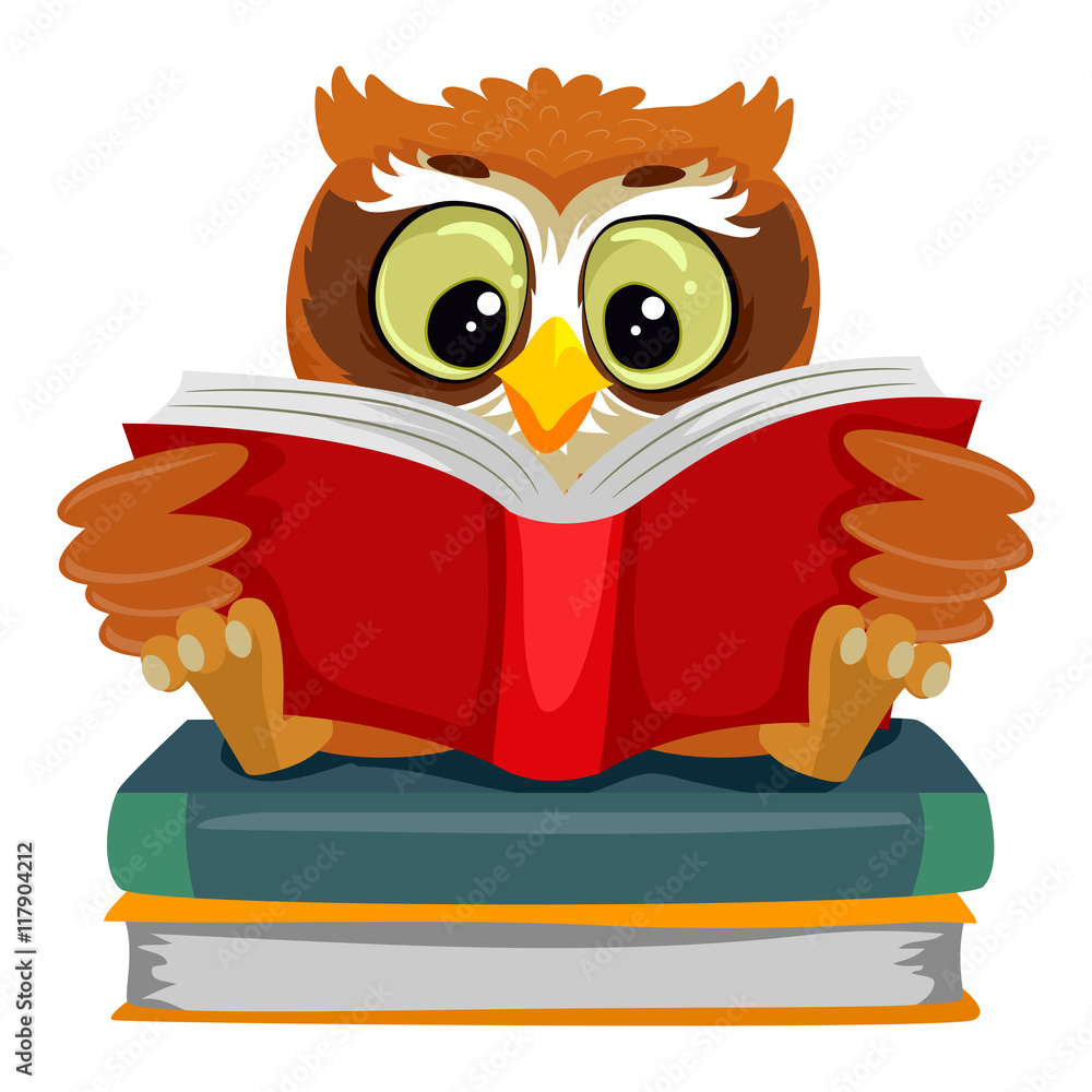 owl read clip art