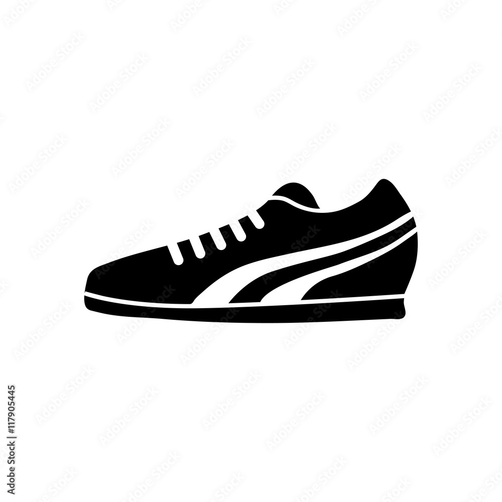 Running Shoe Icon on White Background. Vector illustration Running Shoe Icon on White Background. Vector illustration