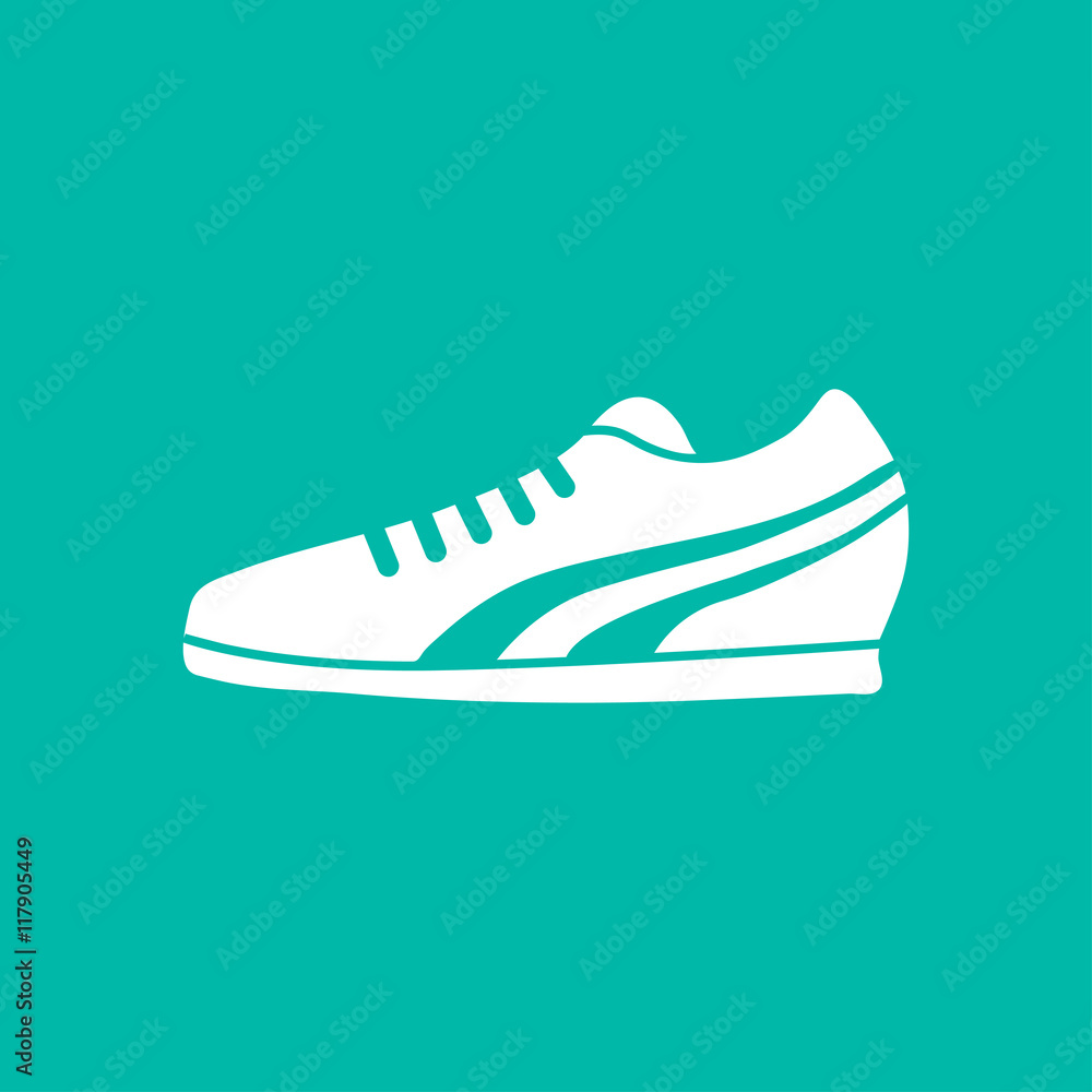 Running Shoe Icon on Background. Vector illustration Running Shoe Icon on Background. Vector illustration