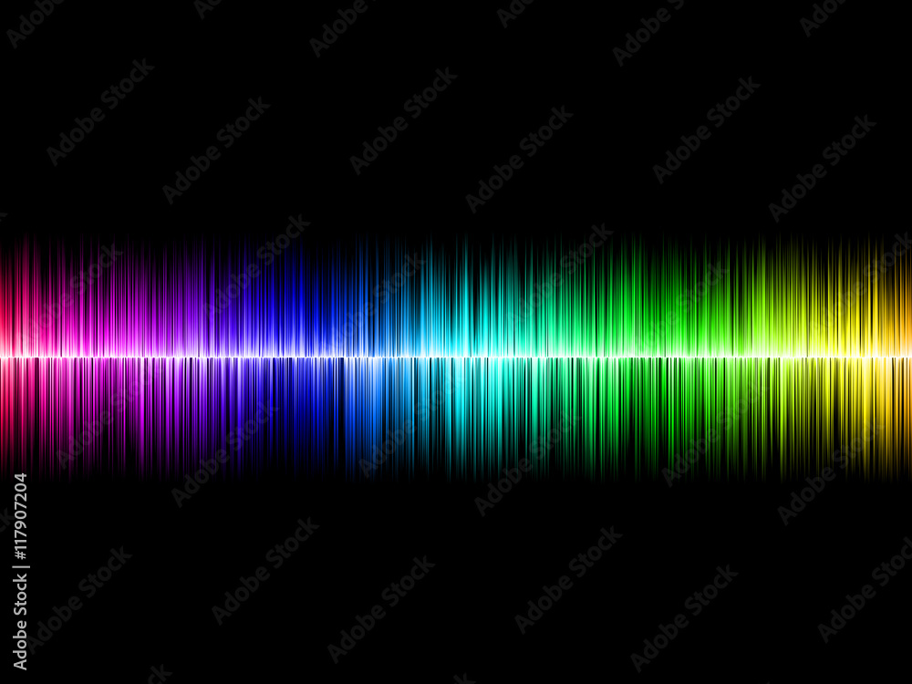 Sound wave on black background