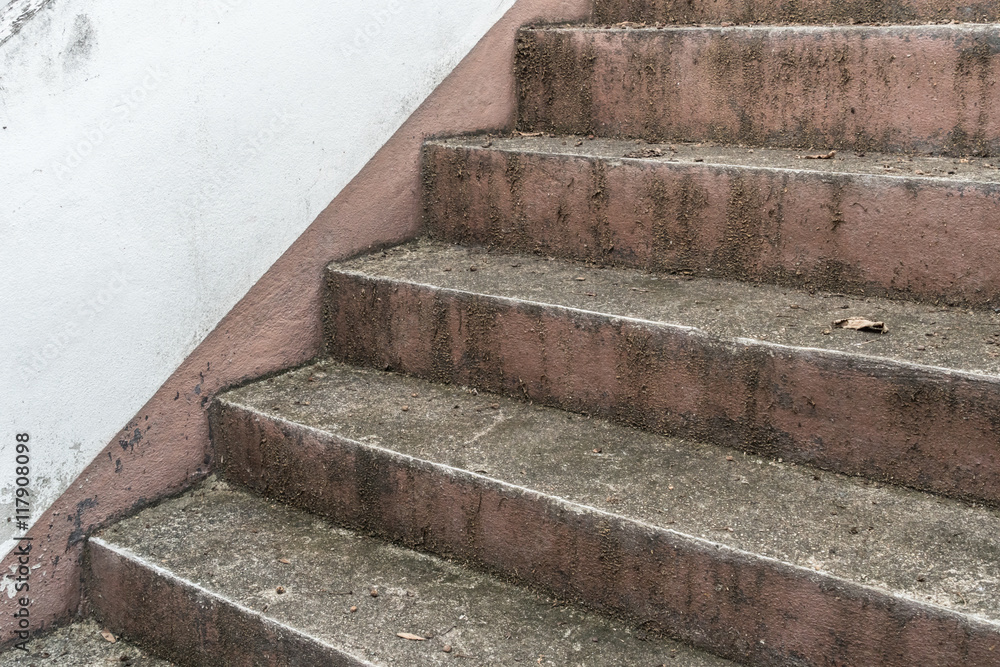 Aged concrete staircase Aged concrete staircase