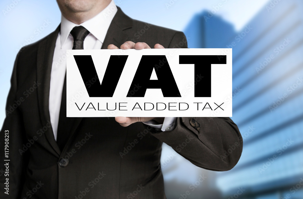vat sign is held by businessman vat sign is held by businessman