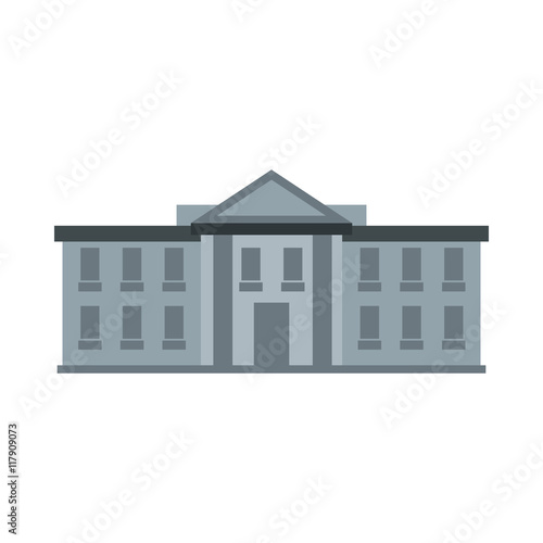 White House, Washington DC icon in flat style on a white background