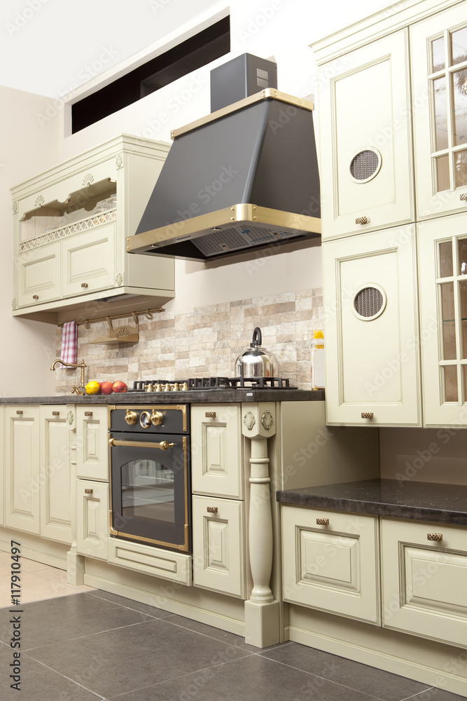 Fototapeta premium Modern kitchen in the new house