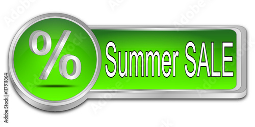 Summer Sale Button - 3D illustration