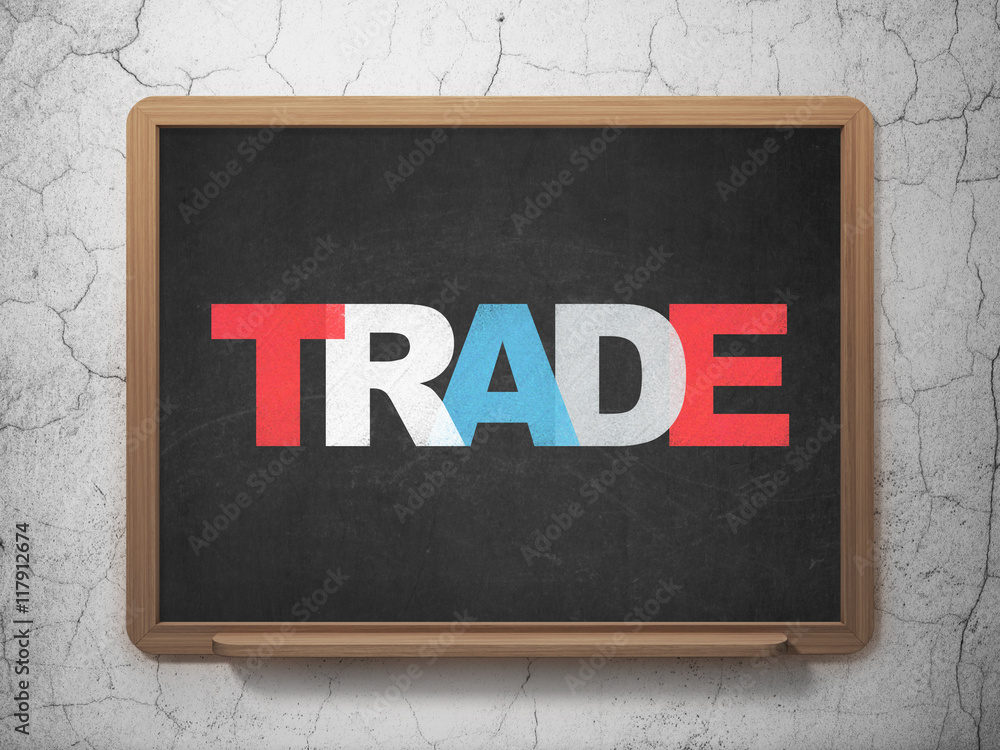 Business concept: Trade on School board background Business concept: Trade on School board background