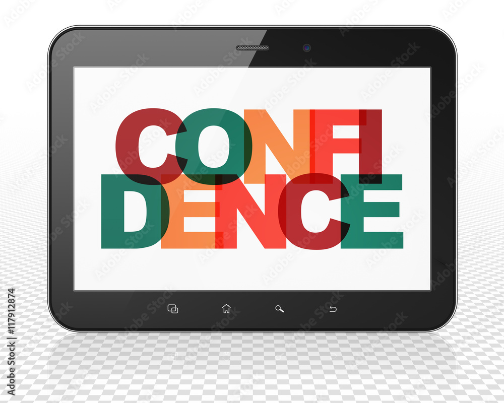 Business concept: Tablet Pc Computer with Confidence on display Business concept: Tablet Pc Computer with Confidence on display