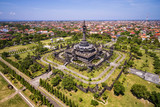 Aerial view of Bajra Sandhi Monument in Denpasar, Bali, Indonesia.