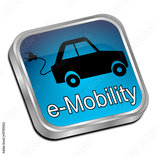 e-Mobility Button - 3D illustration