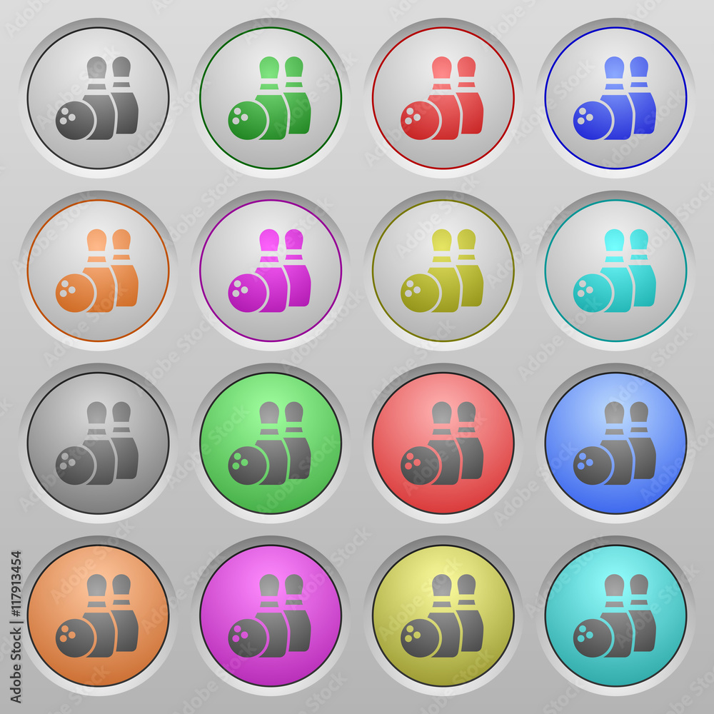 Bowling plastic sunk buttons Bowling plastic sunk buttons