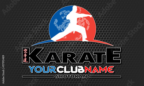 karate logo with real colors national flag