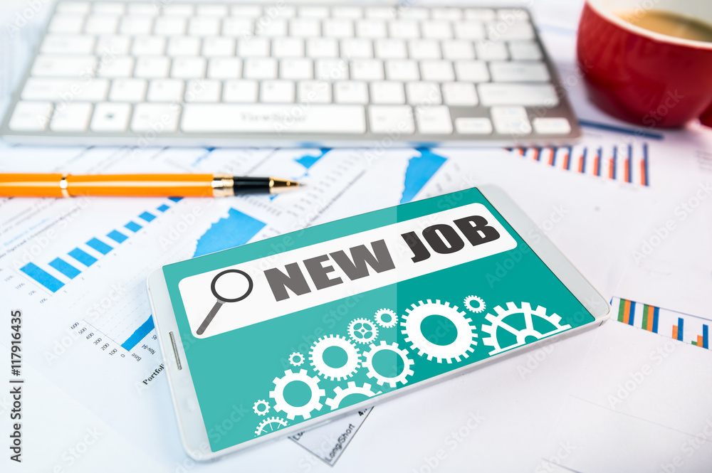 Naklejka premium search for new job