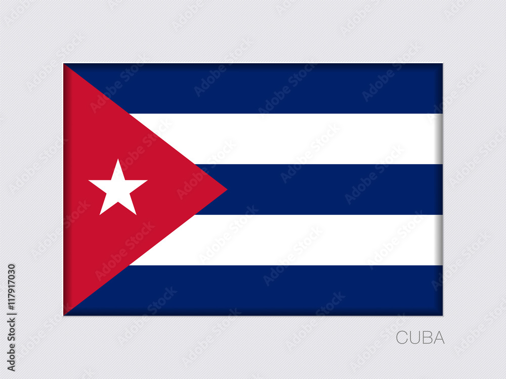 Flag of Cuba. Rectangular Official Flag with Proportion 2:3 Flag of Cuba. Rectangular Official Flag with Proportion 2:3