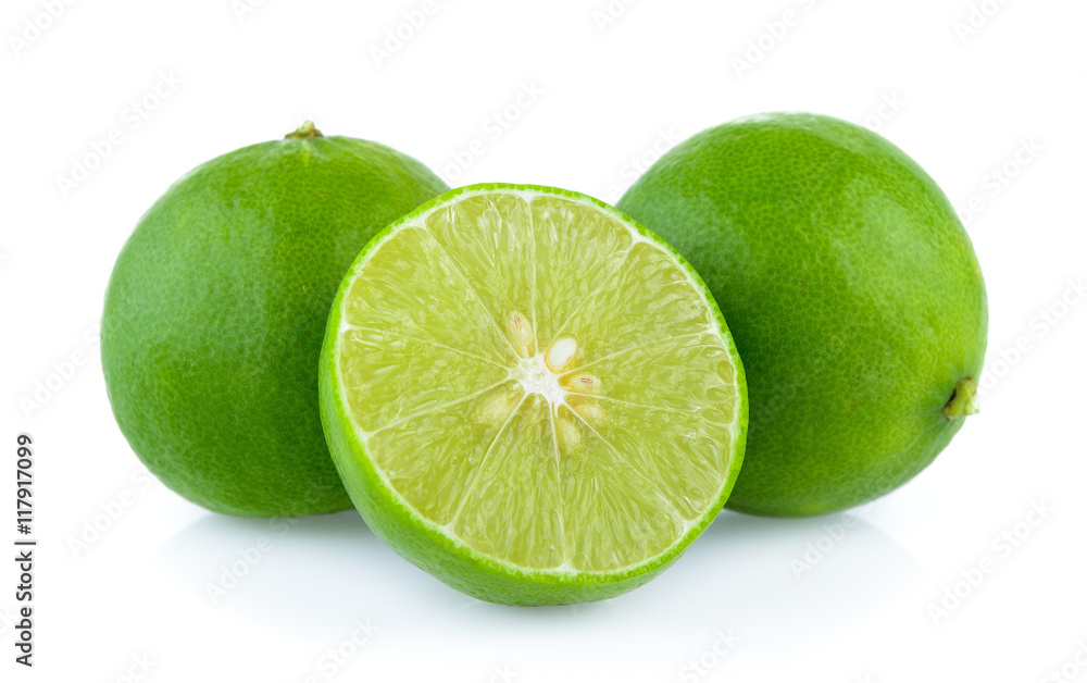 lime on white background lime on white background