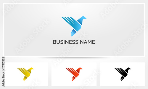 Bird Wing Flying Simple Logo