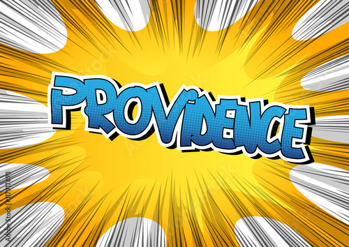 Providence - Comic book style word.