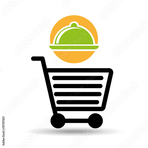 Shopping Cart with food