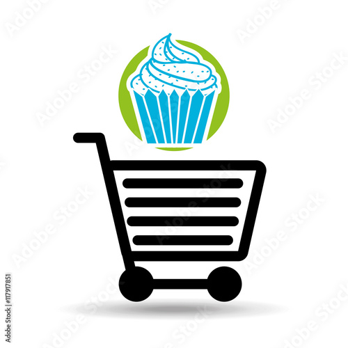 Shopping Cart with dessert