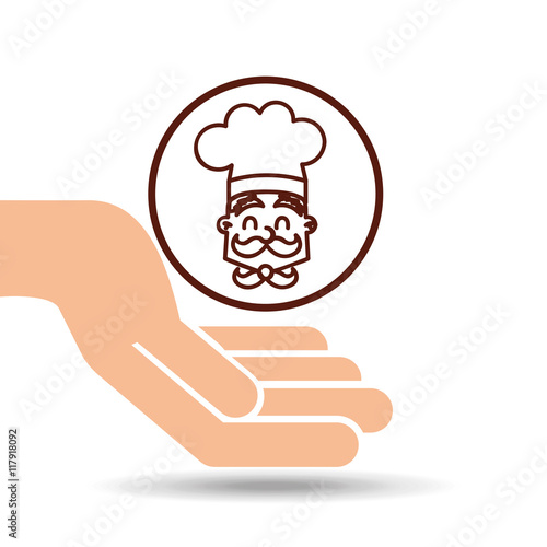 hand holding baker