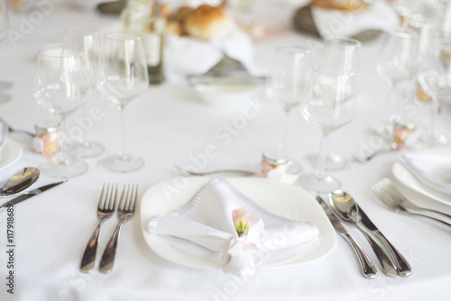 Obraz na płótnie Wedding table decoration w salonie
