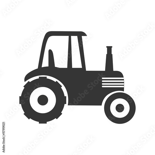 tractor farm agriculture icon vector graphic