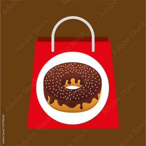 shopping bag donuts