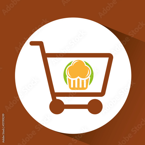 Shopping Cart with muffins